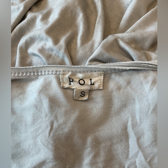 POL Light Gray Lace Accent Blouse - Picture 3 of 6